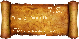 Tunyogi Dominik névjegykártya